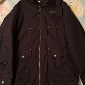 Men’s New Black Columbia XL Tall coat .  Fleece lined